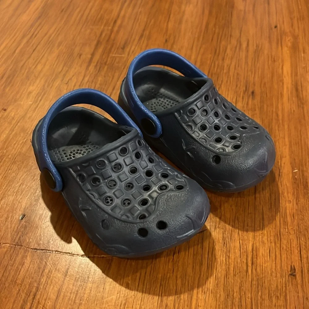 Ocean Scene Clogs Shoes blue Toddlers Infant Baby Boys Size 2/3